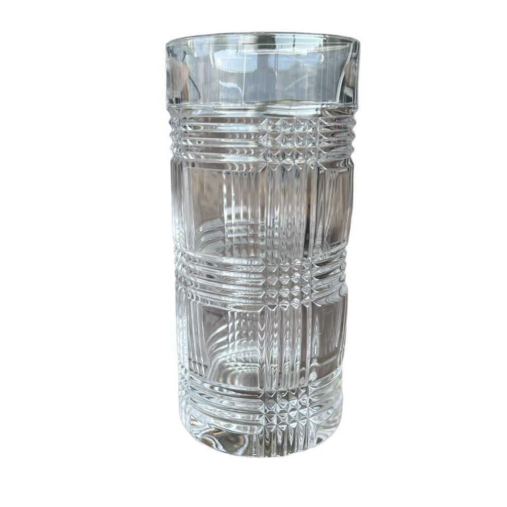 Ralph Lauren Glen Plaid Highball Heavy Bottom Glass 6 1/4” Signed Replacement